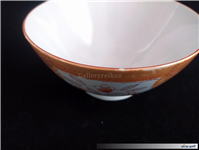 کاسه کمیاب حنایی تمیز و قدیمی قطر 18CM