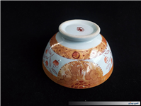 کاسه کمیاب حنایی تمیز و قدیمی قطر 18CM