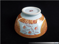 کاسه کمیاب حنایی تمیز و قدیمی قطر 18CM