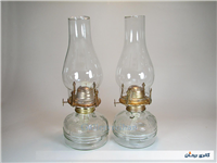 یک جفت چراغ نفتی زیبا کاملا سالم 