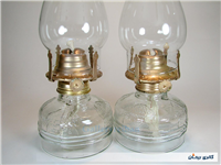 یک جفت چراغ نفتی زیبا کاملا سالم 