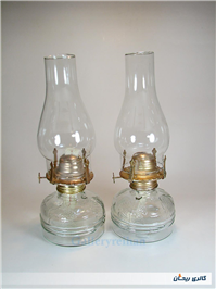 یک جفت چراغ نفتی زیبا کاملا سالم 
