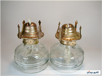 یک جفت چراغ نفتی زیبا کاملا سالم 
