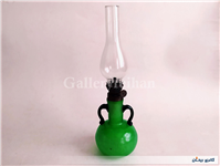 چراغ نفتی سبز (رنگ شده) دو دسته زیبا 