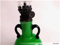 چراغ نفتی سبز (رنگ شده) دو دسته زیبا 