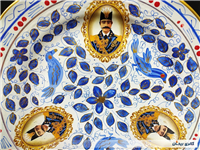 دیوارکوب قلم آبی جدید نقاشی کار دست 24CM 