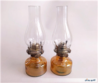 یک جفت چراغ نفتی آجری قابل استفاده 