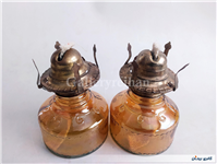 یک جفت چراغ نفتی آجری قابل استفاده 