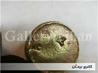 1 عدد وزنه قدیمی برنجی مهردار 100 گرمی 