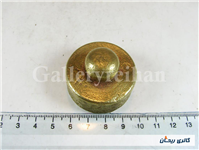 1 عدد وزنه قدیمی برنجی مهردار 100 گرمی 