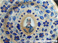 دیوارکوب قلم آبی جدید نقاشی کار دست 18CM