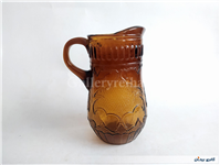 پارچ قدیمی سایز کوچک نقش برجسته قهوه ای 