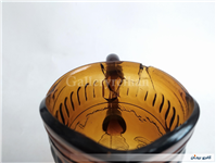 پارچ قدیمی سایز کوچک نقش برجسته قهوه ای 