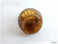 پارچ قدیمی سایز کوچک نقش برجسته قهوه ای 