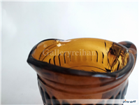 پارچ قدیمی سایز کوچک نقش برجسته قهوه ای 