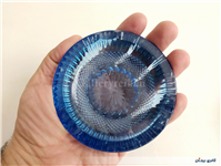 2عدد زیرسیگاری بلوری قدیمی خوشرنگ آبی