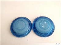 2عدد زیرسیگاری بلوری قدیمی خوشرنگ آبی