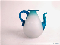 قوری دکوری شیشه ای کاملا دست ساز قدیمی