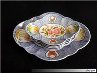 ست 6 پارچه پذیرایی ملامین قدیمی کمیاب