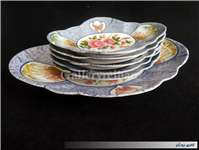 ست 6 پارچه پذیرایی ملامین قدیمی کمیاب