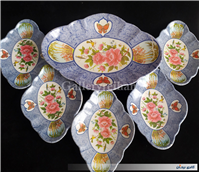 ست 6 پارچه پذیرایی ملامین قدیمی کمیاب