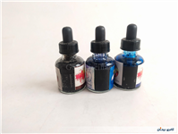 3عدد رنگ اکولین آبی و مشکی سیرنگ 30ml