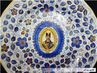 دیوارکوب قلم آبی جدید نقاشی کار دست 25CM 