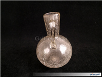 بطری کوچک 2دسته طرح ترک یا آبگز دستساز شفاف