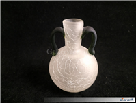 بطری کوچک 2دسته سبز طرح ترک یا آبگز دستساز 