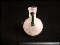 بطری کوچک 2دسته سبز طرح ترک یا آبگز دستساز 