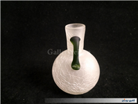 بطری کوچک 2دسته سبز طرح ترک یا آبگز دستساز 