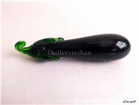 بادمجان شیشه ای دست ساز قدیمی کمیاب 