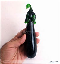 بادمجان شیشه ای دست ساز قدیمی کمیاب 