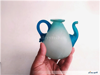 قوری دکوری شیشه ای کاملا دست ساز قدیمی 