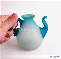 قوری دکوری شیشه ای کاملا دست ساز قدیمی 