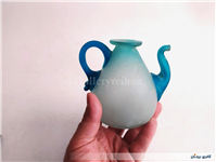 قوری دکوری شیشه ای کاملا دست ساز قدیمی 