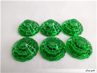 شمعدان شیشه ای ضخیم طرح الماس توپر 