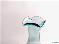 گلدان پایه دار قدیمی دستساز آبی 