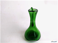 پارچ مینیاتوری و کوچک دستساز شیشه ای سبز 