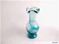 1عدد گلدان دست ساز قدیمی زیبا آبی 