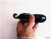 بادمجان شیشه ای دست ساز قدیمی کمیاب 