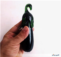 بادمجان شیشه ای دست ساز قدیمی کمیاب 