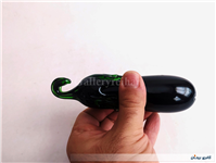 بادمجان شیشه ای دست ساز قدیمی کمیاب 