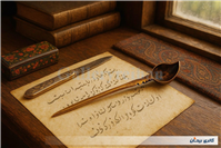 ملواق یا قاشق برنجی مخصوص قلمدان اساتید 