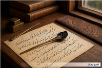 ملواق یا قاشق برنجی مخصوص قلمدان اساتید 