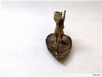 مجسمه موش و برگ درخت برنجی 