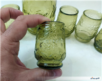 سرویس پارچ و لیوان قدیمی ایرانی رنگ سدری 