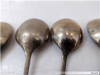 6عدد قاشق قدیمی برنجی دستساز مهردار 