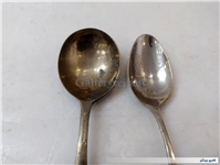 6عدد قاشق قدیمی برنجی دستساز مهردار 