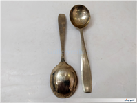 6عدد قاشق قدیمی برنجی دستساز مهردار 